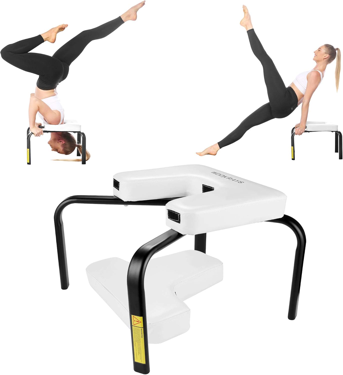 CROFULL Yoga Chair Headstand Bench Trainer Inversion Stool for Workout, Fitness and Gym, Handstands, Support Poses, Back Pain Relief and Stretching (Black) : Sports & Outdoors