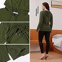 Vista 13 de GINKANA Sudadera con capucha para mujer, manga larga, lactancia materna, ropa casual