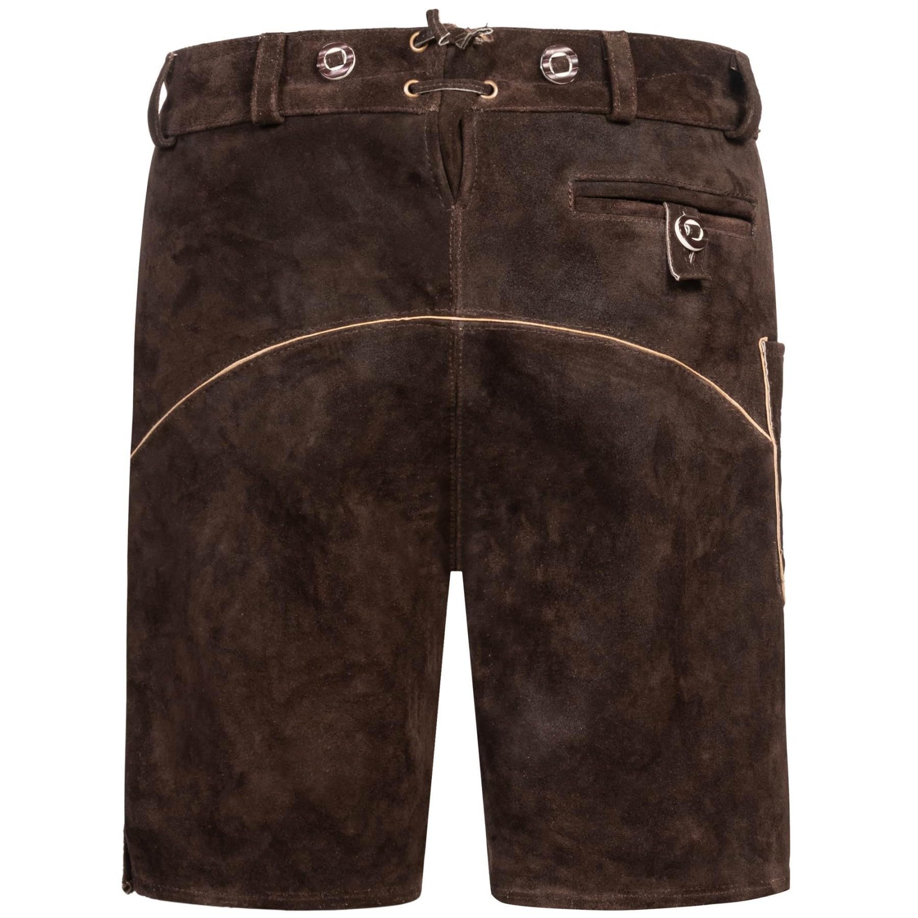 ALESSANDRO SALVARINI Pantaloni da uomo in pelle (46-60) – con bretelle, in vera pelle – AS451