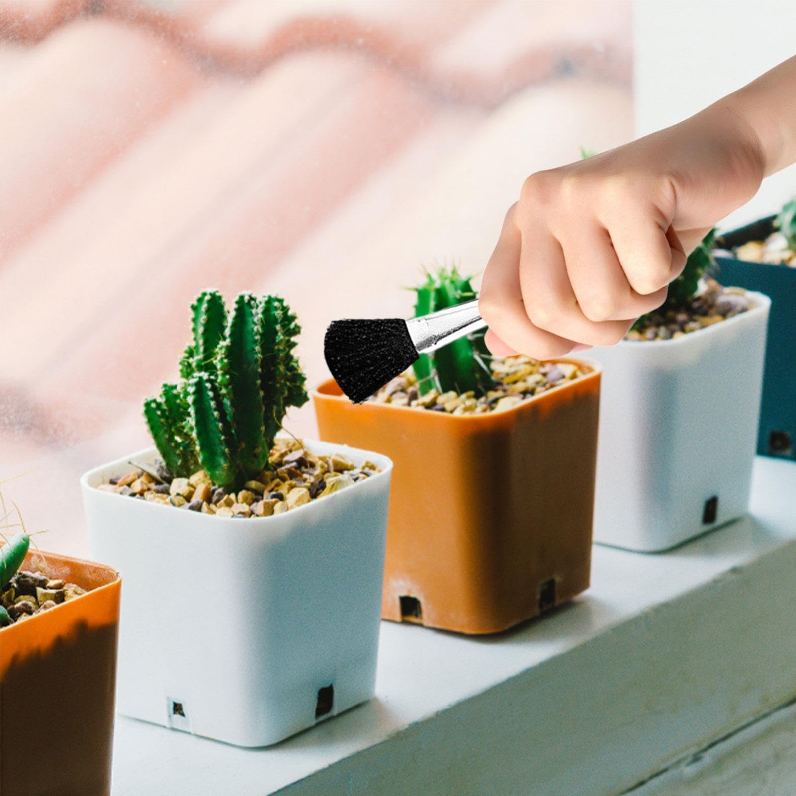 Kit di Utensili per Terrari, Strumenti per Piante Grasse | Manuale di 16 Pezzi Set da giardinaggio - min Strumenti per Piante Interne, Vasi di Vaso, Bonsai, Cactus, t
