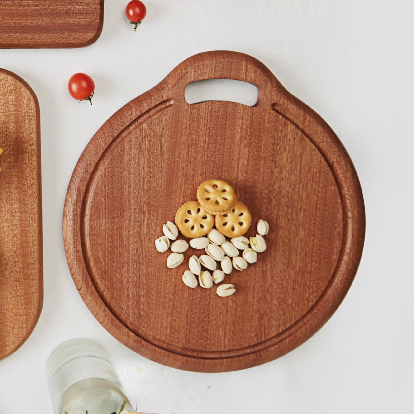 Muka Tabla de cortar de placa de pizza de ébano personalizada, fácil de limpiar, esencial para cocina y restaurante, grabado con láser, 11 x 10 x 3/4 pulgadas, 11 x 10 pulgadas