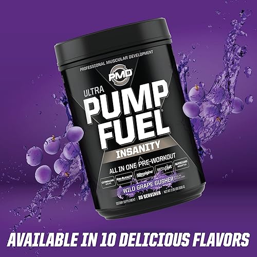 Miniatura 9 de PMD Sports Ultra Pump Fuel Insanity - Bebida previa al entrenamiento para energía, fuerza, resistencia, recuperación - Carbohidratos complejos y