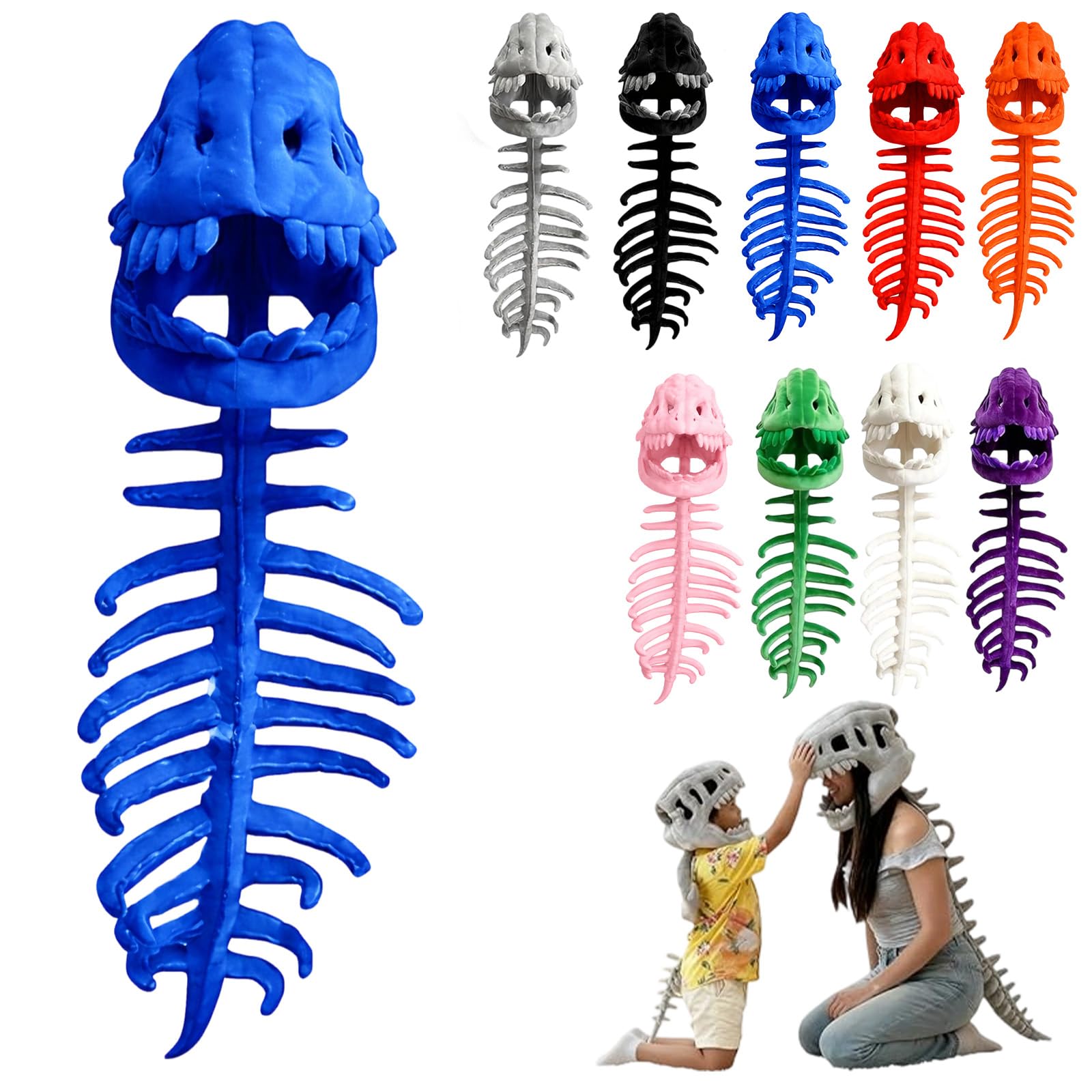 2026 New Dinosaur Skeleton Costume, 3D Spinosaurus Skull Mask & Plush Spine for Dress-Up Play — view 12