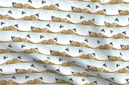 Miniatura 5 de Spoonflower Tela - Motocross a pequeña escala Motocicleta Motocicleta Moda Niño Impreso en tela de popelina de algodón por The Yard - Costura de