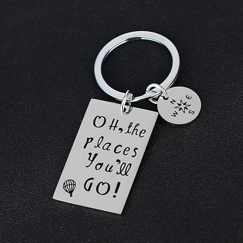 Miniatura 5 de Regalo de graduación Oh The Places You Will Go llavero regalos inspiradores para graduados (llavero)