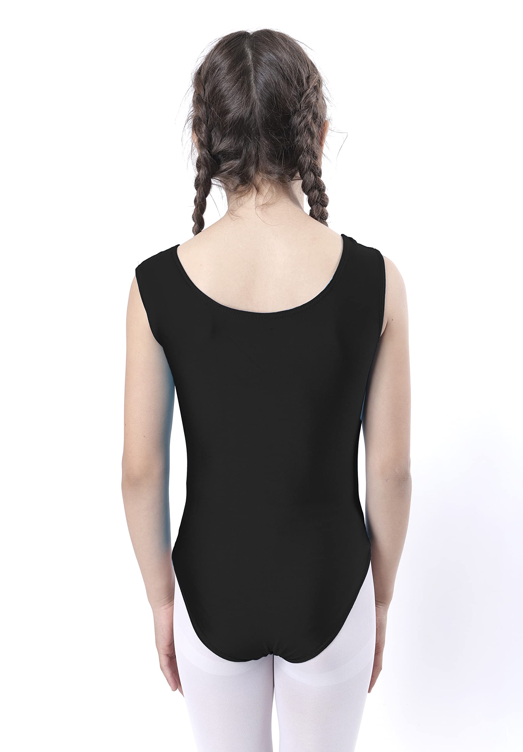 Carnavalife Maillot Ballet Danza Niñas sin Mangas, Maillot Baillot de Cuello Redondo para Gimnasia Baile Fiesta