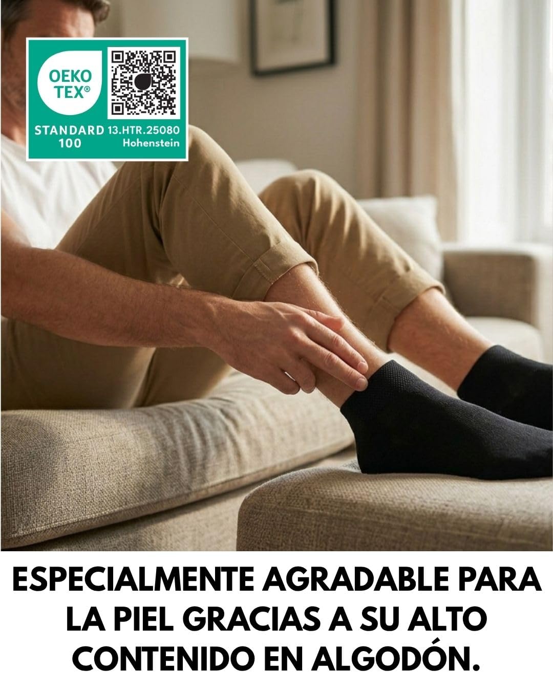 sockenkauf24 10 Pares Calcetines Diabéticos Cortos sin Elástico y sin Costuras con Cintura de Confort Hombre Mujer Algodón