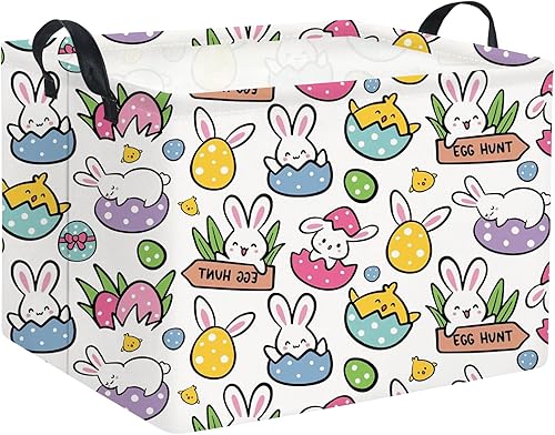 Miniatura 10 de HIYAGON - Cesta de Animales del Bosque Rectangular, Cesta de Almacenamiento para Bebé, Caja Organizadora de Almacenamiento, Caja de Decoración para