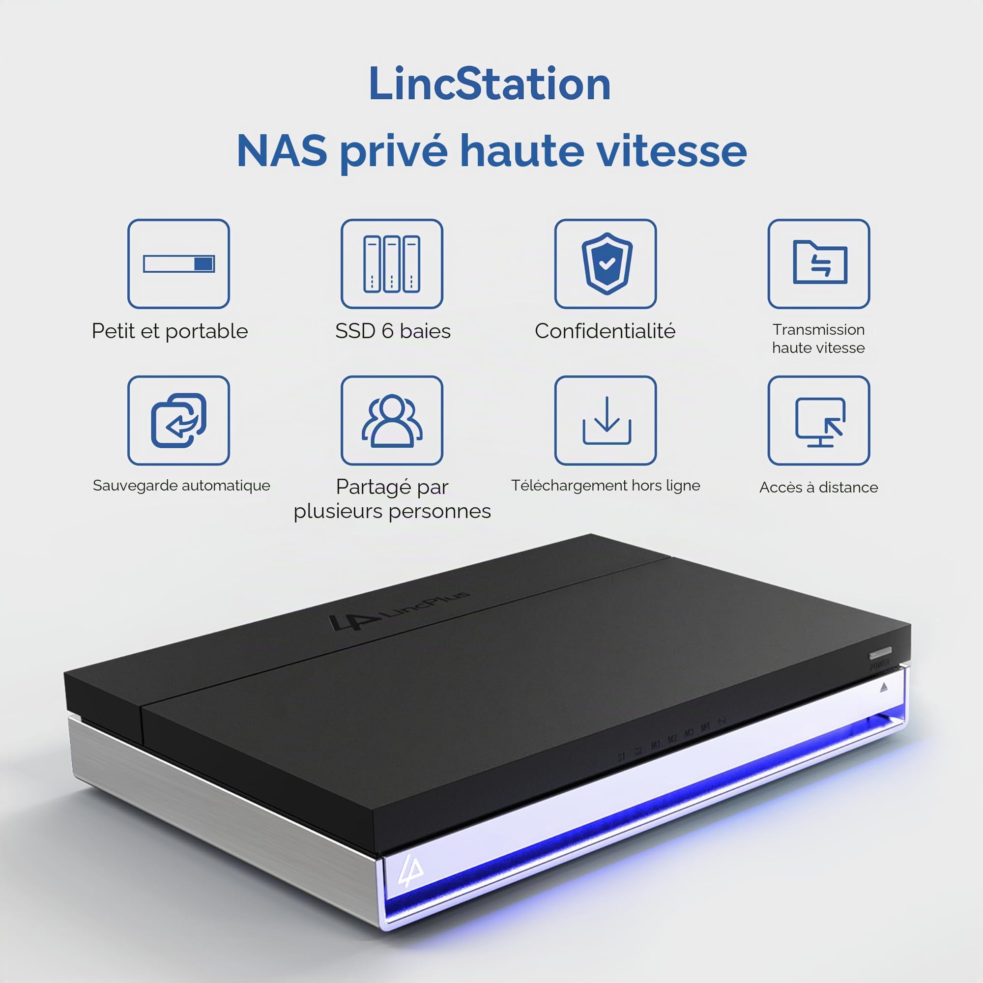 LincStation N1 Serveur NAS 6 Baies, 16 Go de RAM, 128 Go eMMC, 2 Baies x SATA HDD + 4 Baies x M.2 NVMe SSD, Intel Celeron Quad-Core, HDMI 4K, 2 Ans de Garantie, Stockage en Réseau (sans Disque)