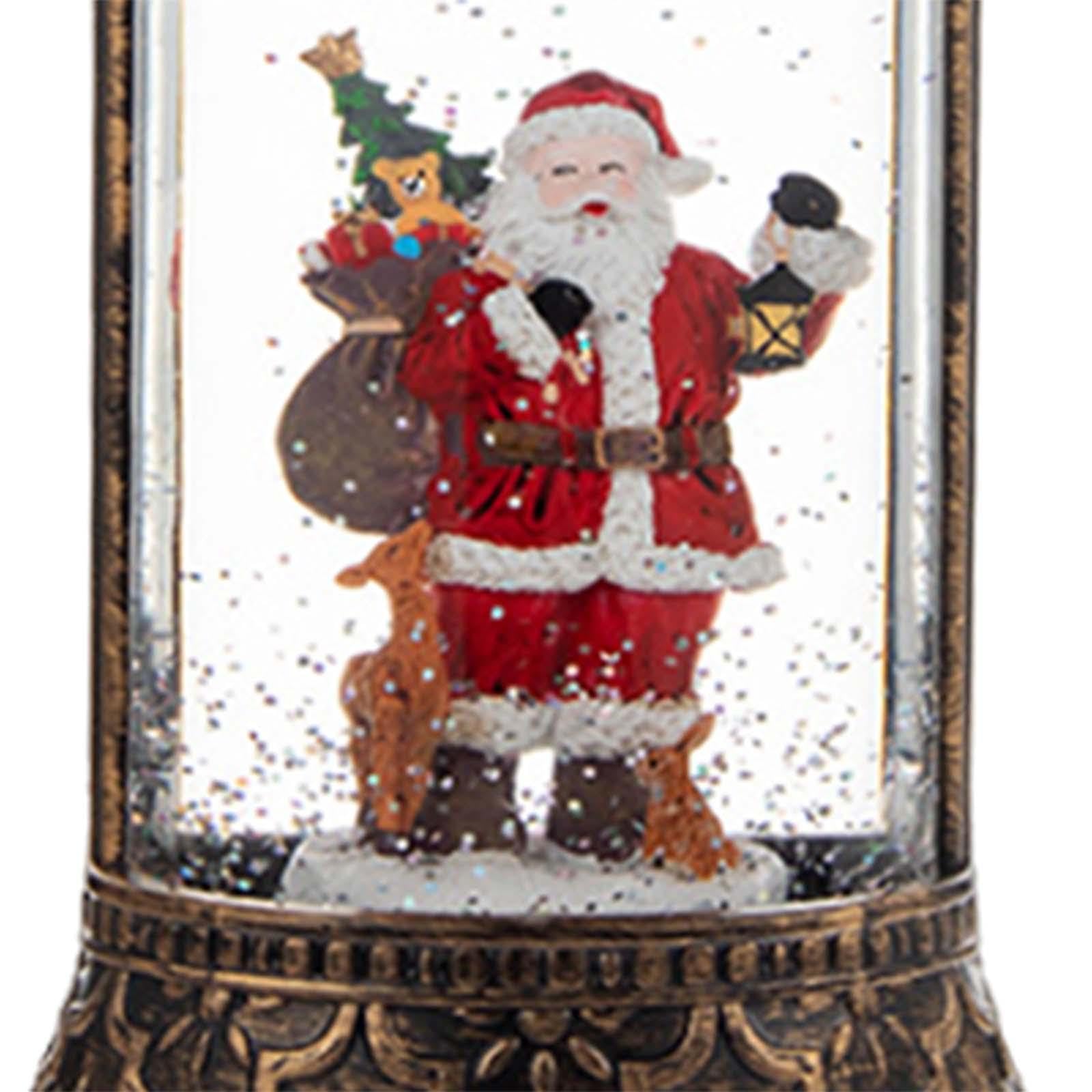 Linterna Navideña Musical con Bola de Nieve, Adorno, Decoración Navideña para Ventana, Fiestas en Interiores, Vacaciones, Papá Noel, Individual