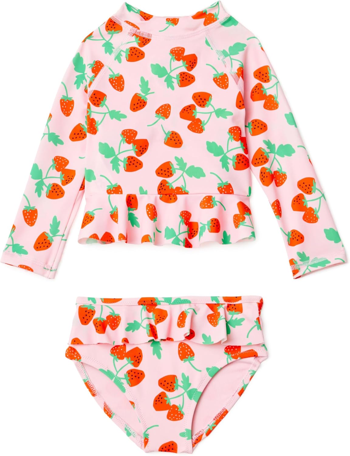 Amazon Essentials Baby Girls' Ruffle Rashguard Set