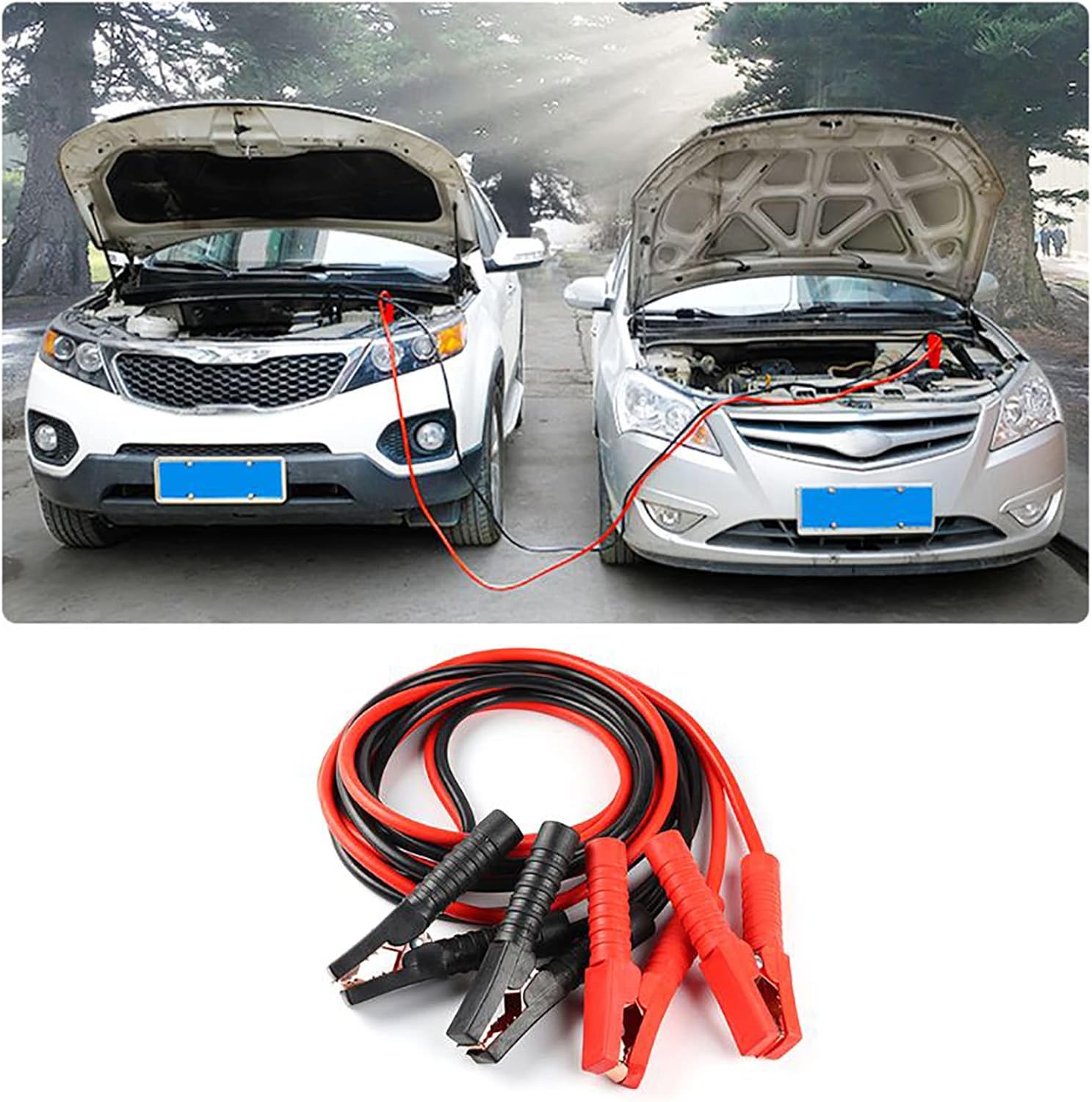 Heavy Duty 2000AMP 4M Car Battery Jump Leads Booster Cables Jumper Cable for Car Van Truck
