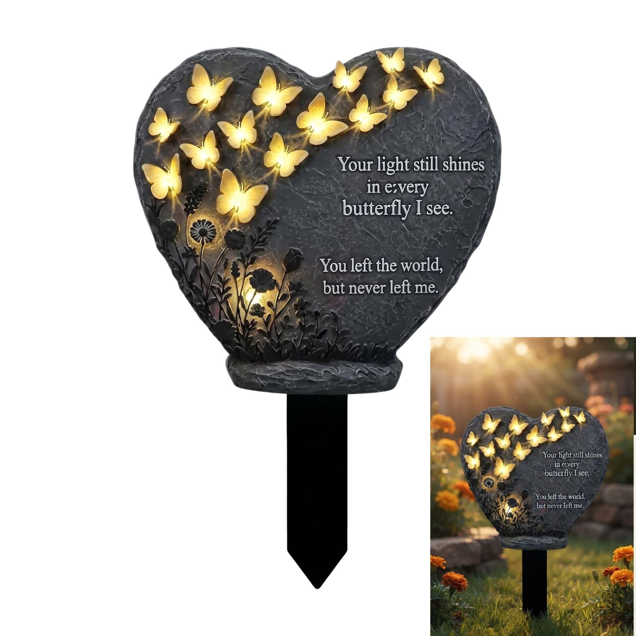 Illusion-Glow Butterfly Grave Stake, Multi-Style Memorial Garden Ornament