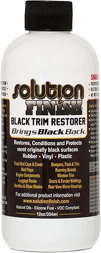 Solución acabado plástico negro y restaurador de vinilo uso para coche y Camión 12 onza