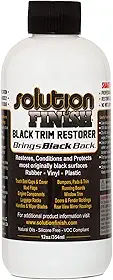 Solution Finish - Restaurador de acabamento de plástico preto e vinil - Use para detalhes de carros e caminhões, sem aparência molhada, revive instantaneamente a cor para aparar, para-choques, abas de