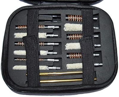 HWZ Universal Hunting Shooting Handgun Shotgun for All Guns with Case Travel Size Portable Metal Brushes for .22cal .30cal 270/8.280cal 357cal .38cal .40cal .45cal