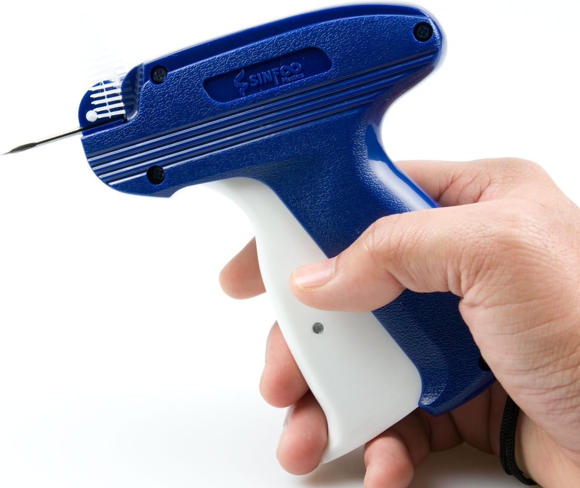 Clothes Tagging Tag Gun Price Ticket Labeller Labelling Machine Clothing Garment Pricing Pricemarker Kit Fabric Tag Attacher Fasteners with 6 Stainless Steel Needles + 1000 Kimble Barbs 80mm