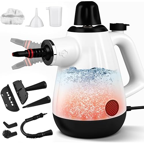 Handheld Steam Cleaner for Home, Pressurized Deep Cleaning Steamer for Cleaning for All Surfaces with 9 Accessories, Multipurpose Steam Cleaners for Grout Steam Cleaner Tile Kitchen Bathroom
