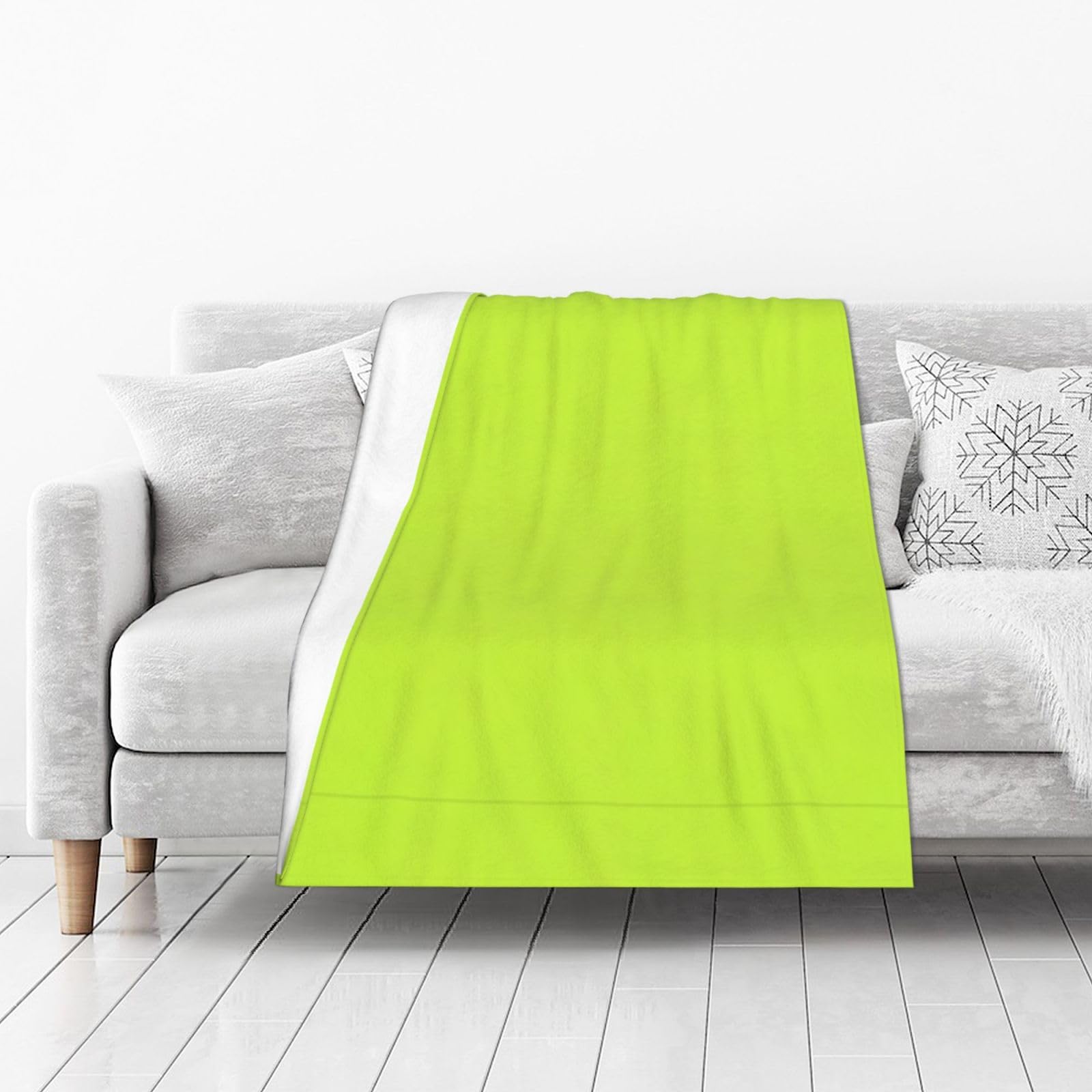DUYIOKH Bright Lime Print Thick Throw Blanket, Blanket for Couch Bed Warm Travel Blanket for Camping Movie Night