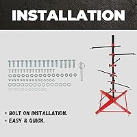 Vista 6 de HECASA Soporte de pintura de árbol de 72 pulgadas Soporte de panel ajustable poste central colgar puertas automotrices defensas parachoques
