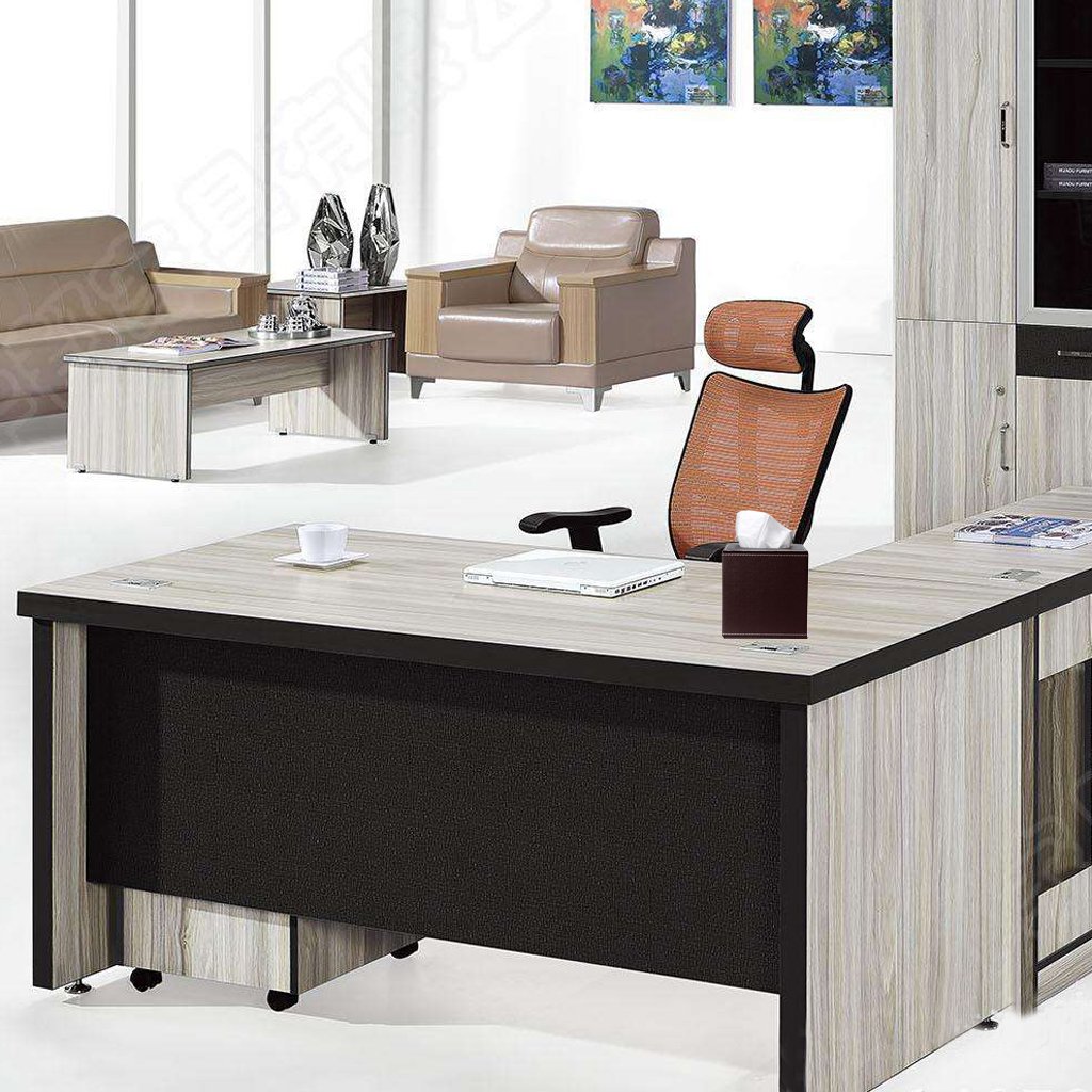 BTSKY - Caja de Pañuelos de Poliuretano y Cuero, Forma Rectangular, Ideal para Sala de Estar, Baño, Oficina, Hotel