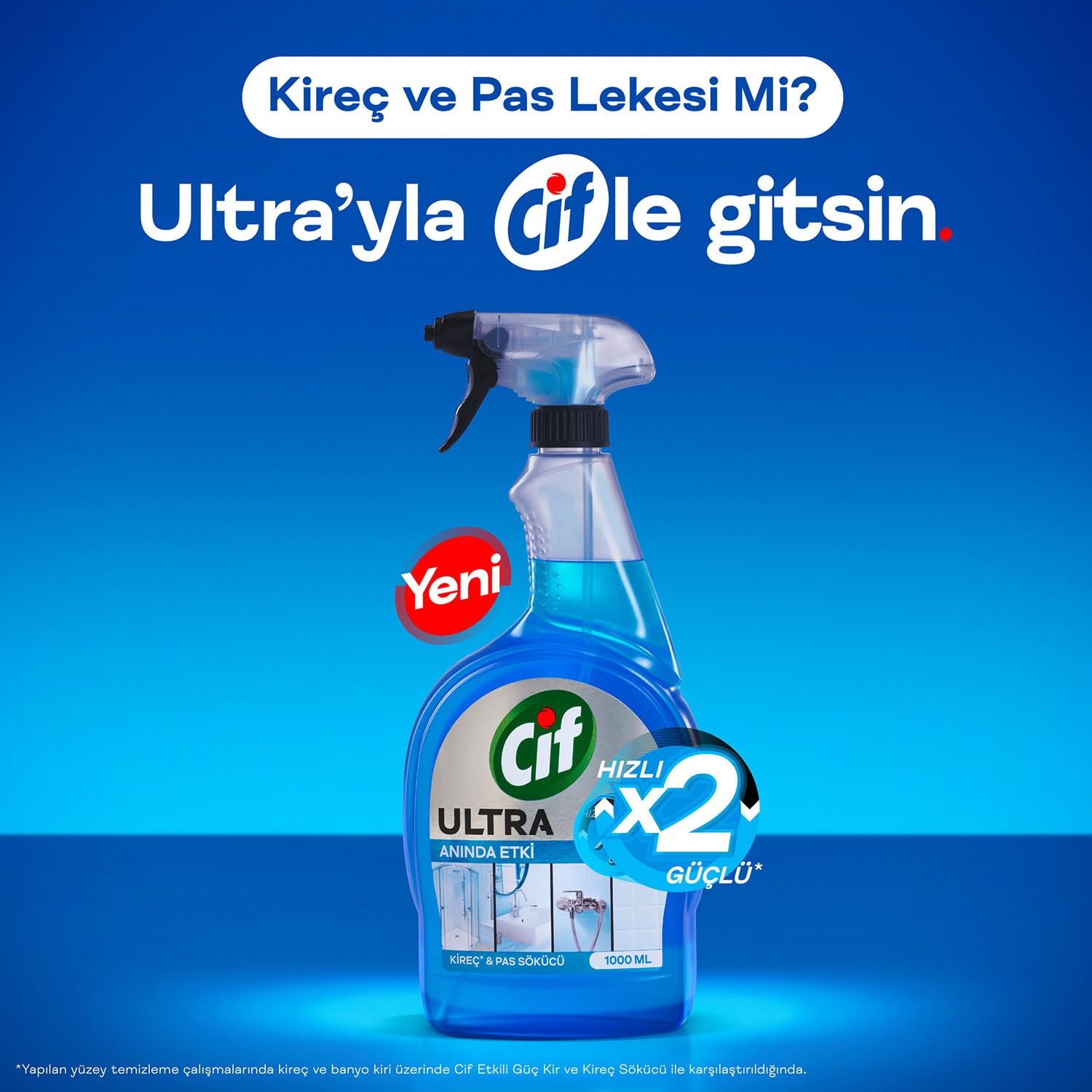 Cif Ultra Sprey Kireç ve Pas Sökücü 1000 ml