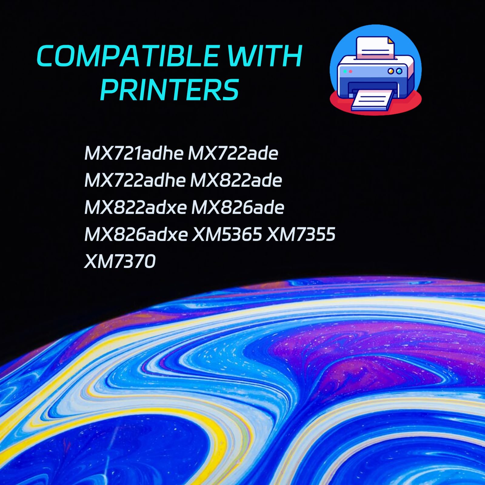 High Yield 41x1115(110V) Fuser Unit Compatible for Lexmark MX721adhe MX722ade MX722adhe MX822ade MX822adxe MX826ade MX826adxe XM5365 XM7355 XM7370 Printers, Print Clearly (2 Set)