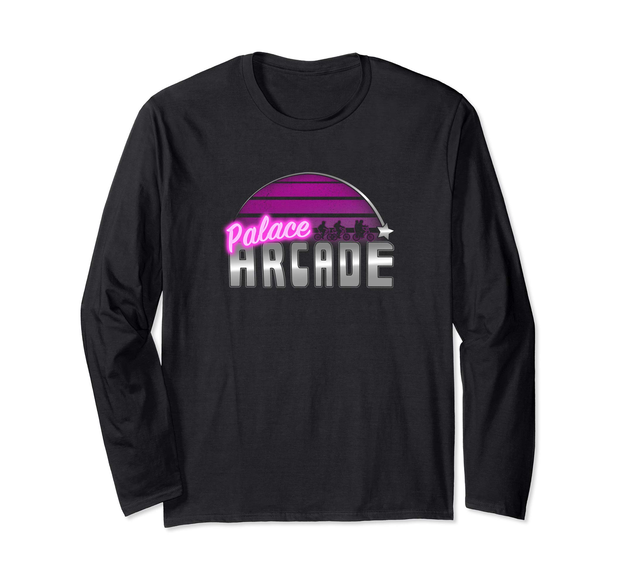 Stranger ThingsPalace Arcade Purple Neon Logo Long Sleeve T-Shirt