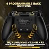 Interactive Screen Wireless Gaming Controller Compatible with PC/PS4/Switch/Android/iOS 4 Programmable Buttons Turbo 6-axis Gyro Dual Vibration RGB Lighting Share Screenshot 1000mAh Wake-up