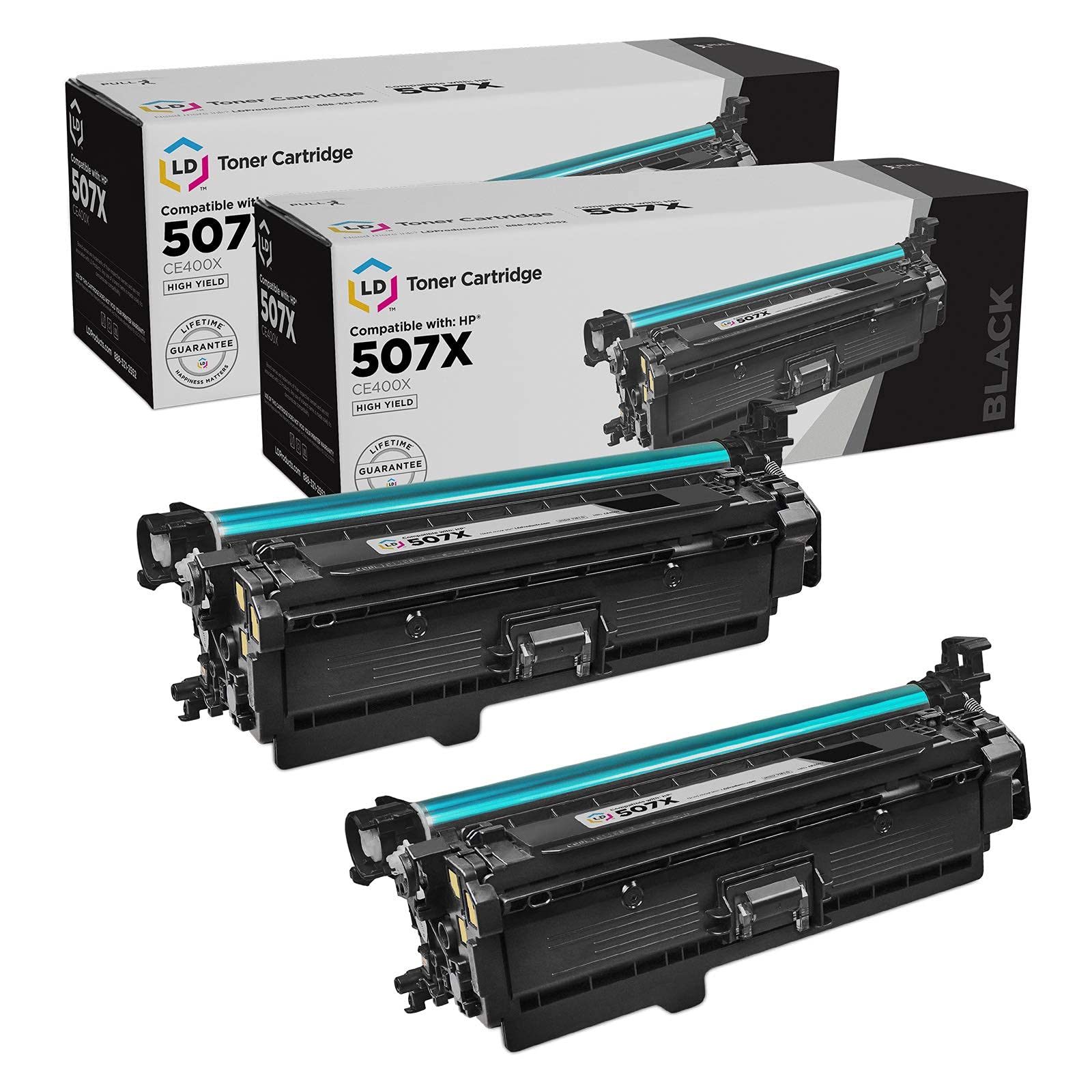 LD Products Remanufactured Toner Cartridge Replacement for HP 507X CE400X High Yield (Black, 2-Pack)