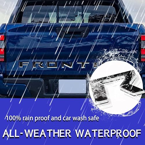 Miniatura 4 de Letras de inserción para portón trasero compatibles con Frontier 2022 2023 3M adhesivo y letras adhesivas 3D en relieve para puerta trasera (doble