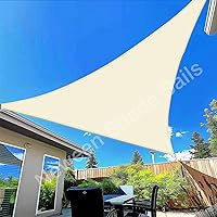 Vista 7 de Neween Toldo con kit de herramientas, vela triangular de 6 pies 7 pulgadas x 6 pies 7 pulgadas x 6 pies 7 pulgadas, impermeable, para patio