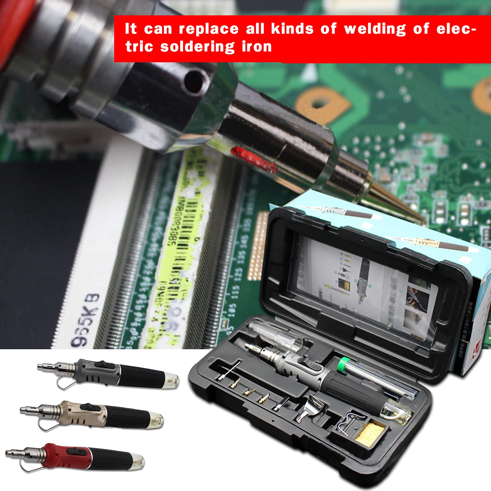 Wacent Kit de Soldador de butano multipropósito, 10 en 1 ...