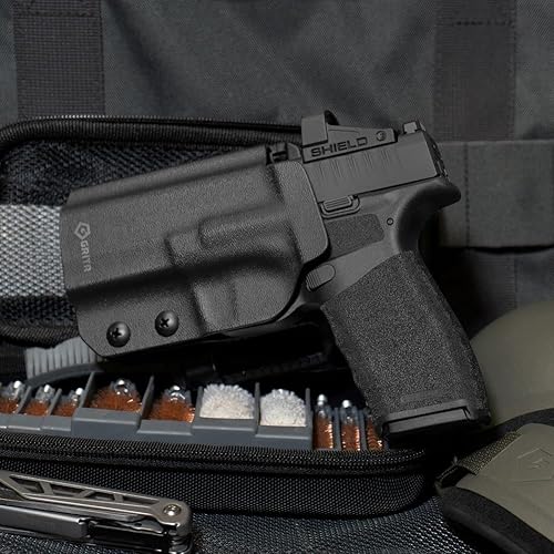 Vista 13 de GRITR OWB Kydex Pistol Holster Compatible with Springfield Armory Hellcat w/Optic Cut, Open Bottom, Adjustable Cant & Retention EDC Gun Accessory