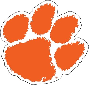 Clemson Tigers Magnet ORG PAW Magnet 3",4",6",12",18", 4 in