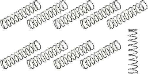 Miniatura 82 de METALLIXITY Resortes de compresión (0.020 x 0.118 in de diámetro exterior, 0.787 in de longitud libre) 20 unidades, resorte de extensión de acero