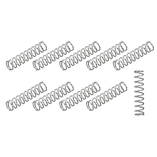 Miniatura 102 de METALLIXITY Resortes de compresión (0.031 x 0.315 in de diámetro exterior, 1.969 in de longitud libre) 20 unidades, resorte de extensión de acero