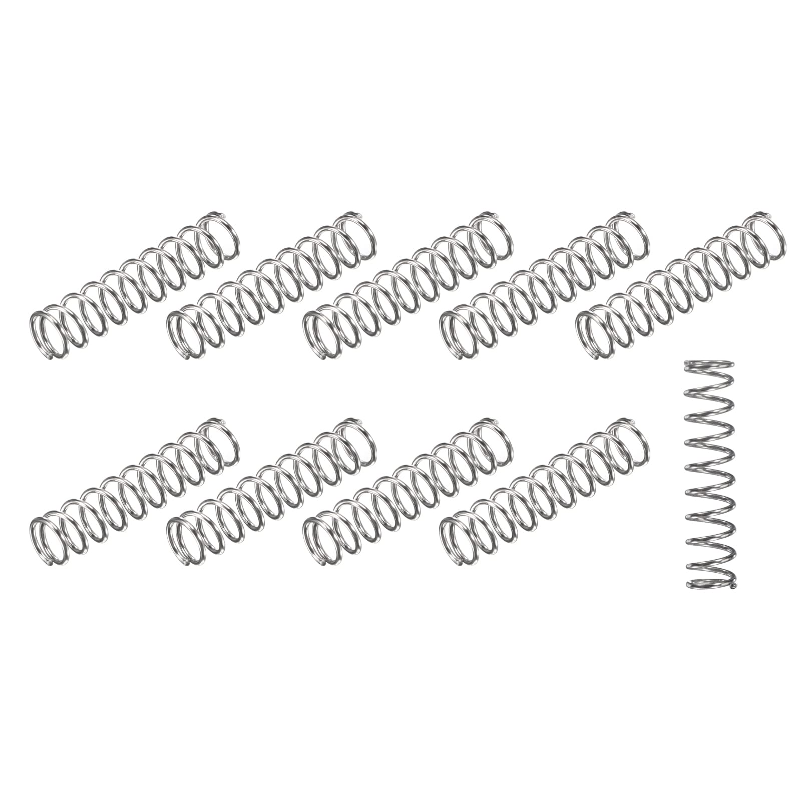 METALLIXITY Compression Springs (0.5x7mm OD,15mm Free Length) 20Pcs, 304 Stainless Steel Extension Spring - for Shop Home Repairs, DIY Projects, Silver Tone — Amazon image 27