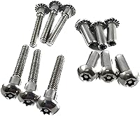 Vista 1 de Harris Hardware 90202 T27 Torx Seguridad Acero Inoxidable 10/24 Roscado Pernos de Hombro y Tuercas de Barril para un Panel de 1-1/4 pulgadas y 2