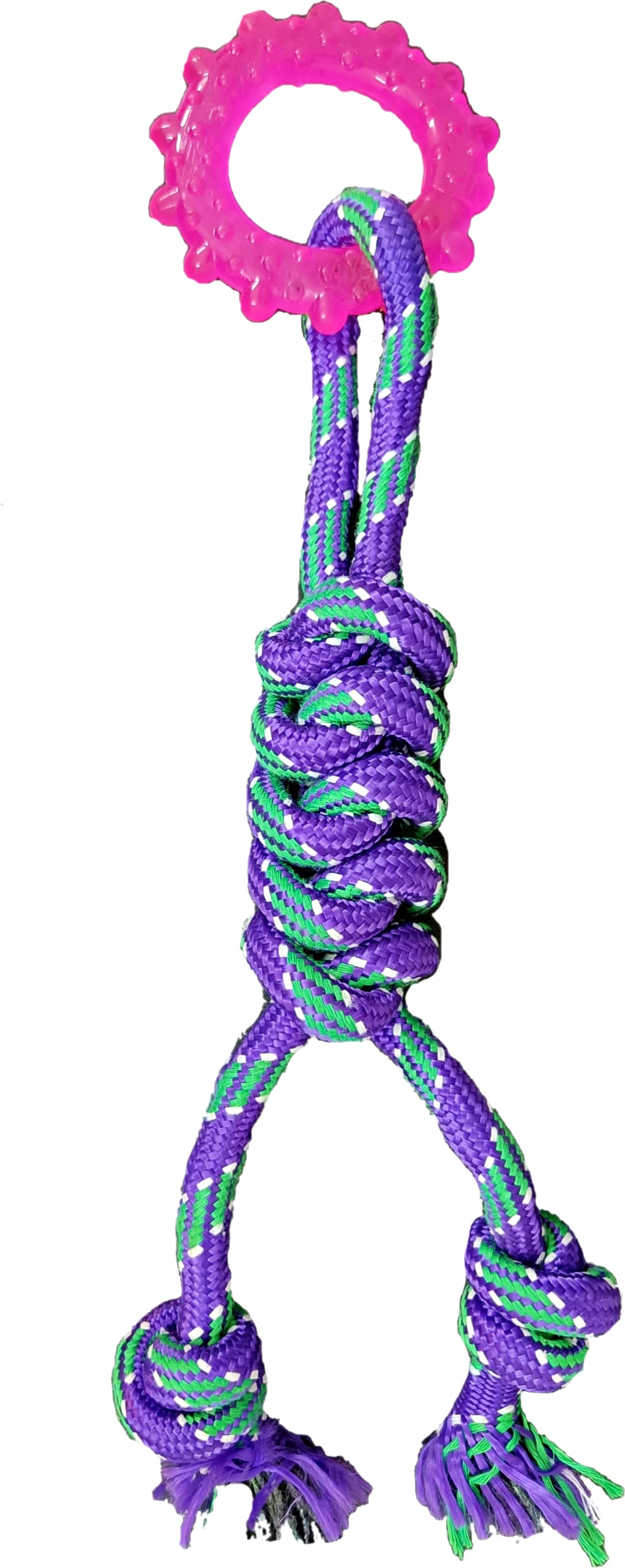 The Pets Company Cotton Rope Chewing & Teething Puppies | Interactive Rope Toy with Rubber Ring (B0BHP6ZBMK) Amazon Price History, Amazon Price Tracker
