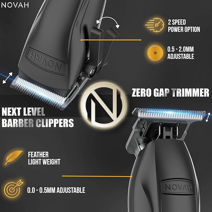 🔥Novah® Professional Hair Clippers for Men: Get the Perfect Fade at Home!🔥