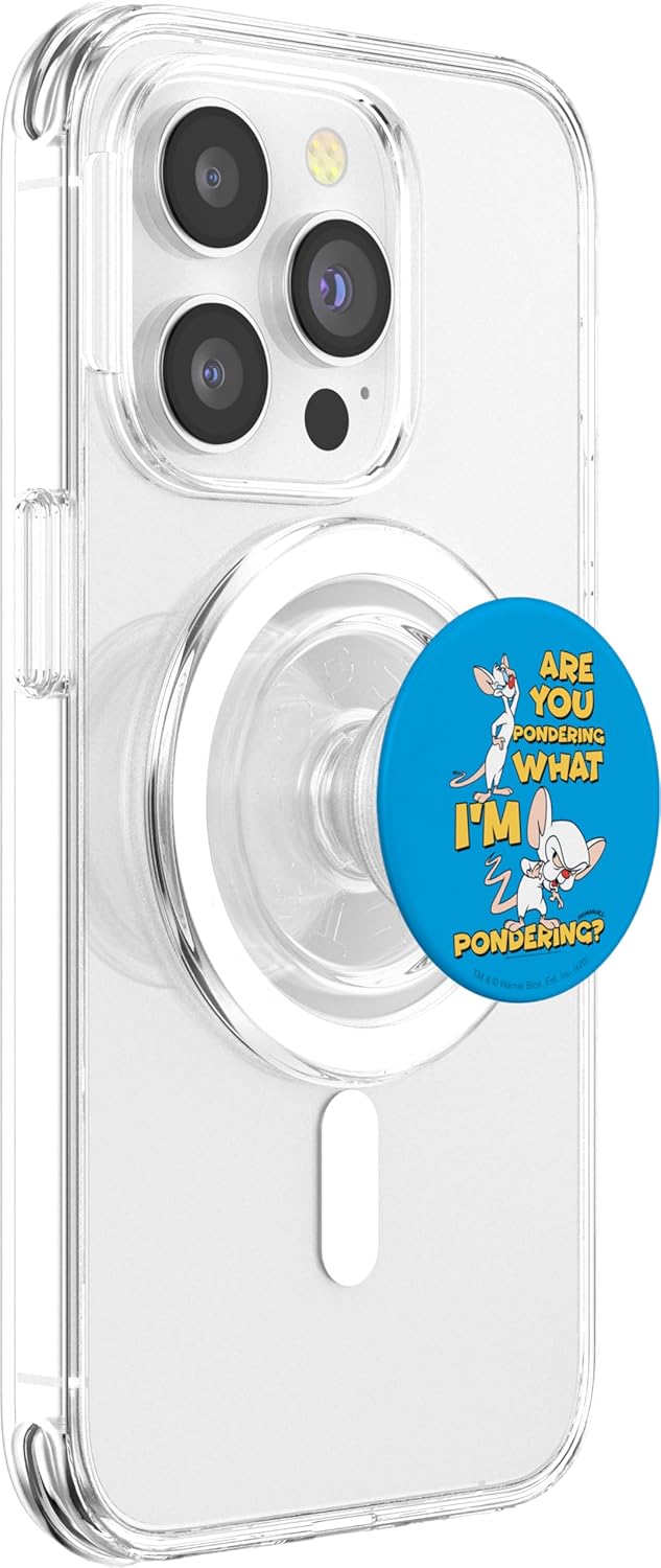 Pinky and the Brain Pondering PopSockets MagSafe PopGrip for iPhone