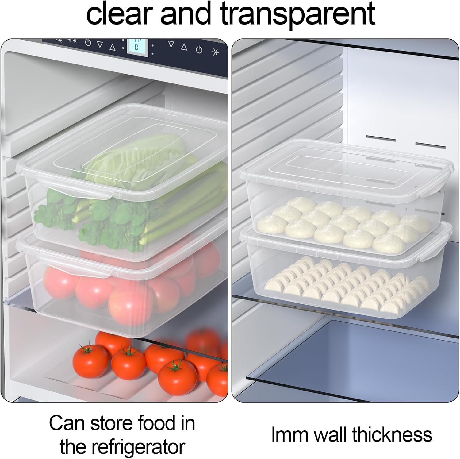 Teyyvn 2-Pack Proofing Container with 16QT Capacity, Clear Dough Rising Box | Dishwasher Safe, BPA-Free, Proofing Containers with Lid for Bread Baking