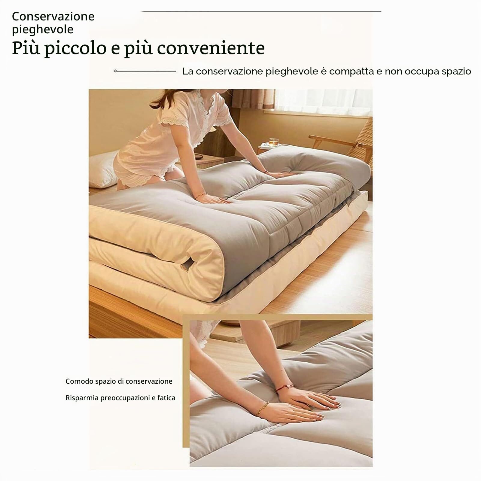 Materasso futon giapponese spesso, extra soffice, tatami, tappeto da letto pieghevole, morbido, traspirante e arrotolabile per soggiorno, dormitorio, ospite, campeggio, divano (verde)