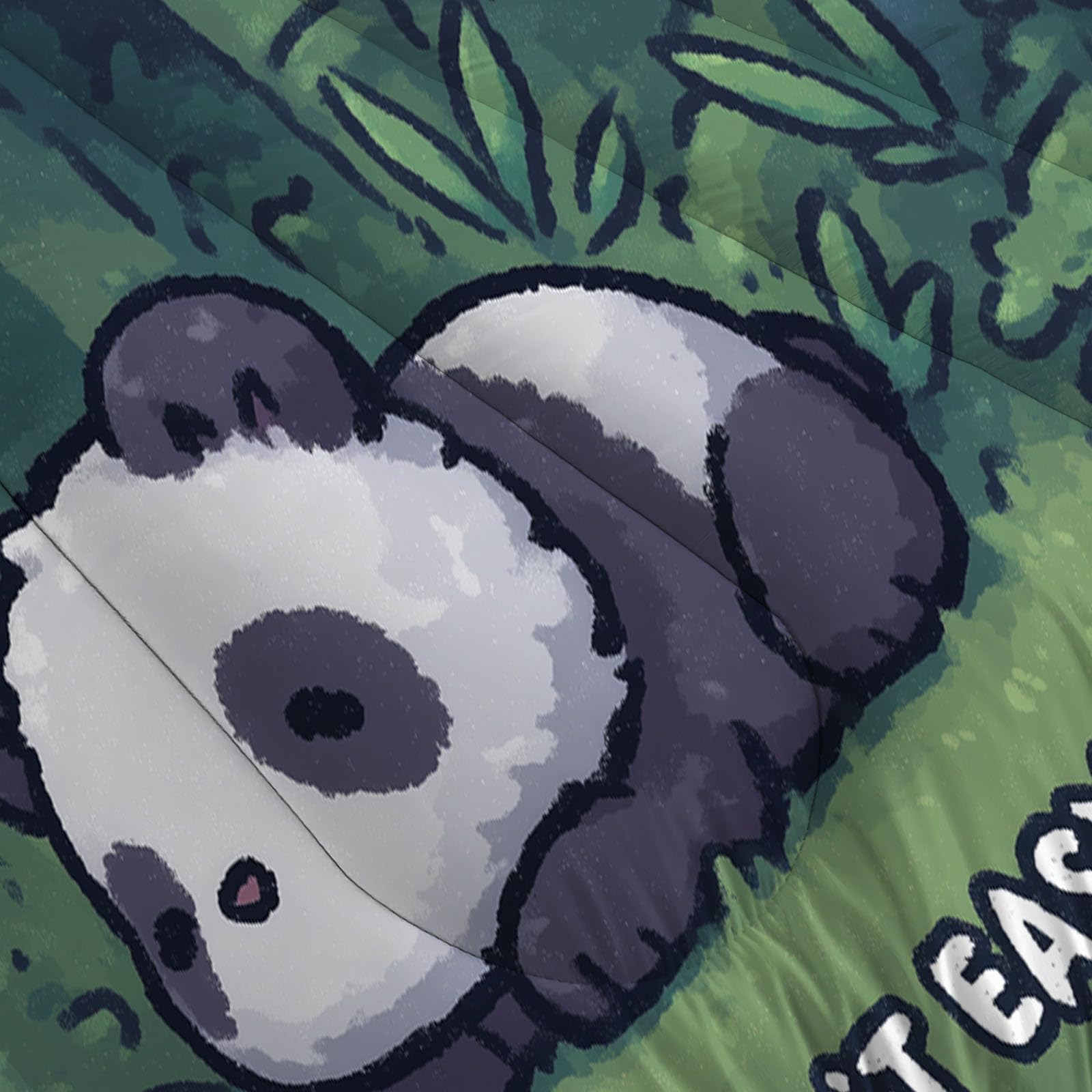 Trapunta Letto Singolo 4 Stagioni Piumone per Bambini, Divertente Panda Leggero Acquerello Animali Set di Biancheria da Letto 140x200cm con 1 Federe,Piumino Lavabile In Lavatrice