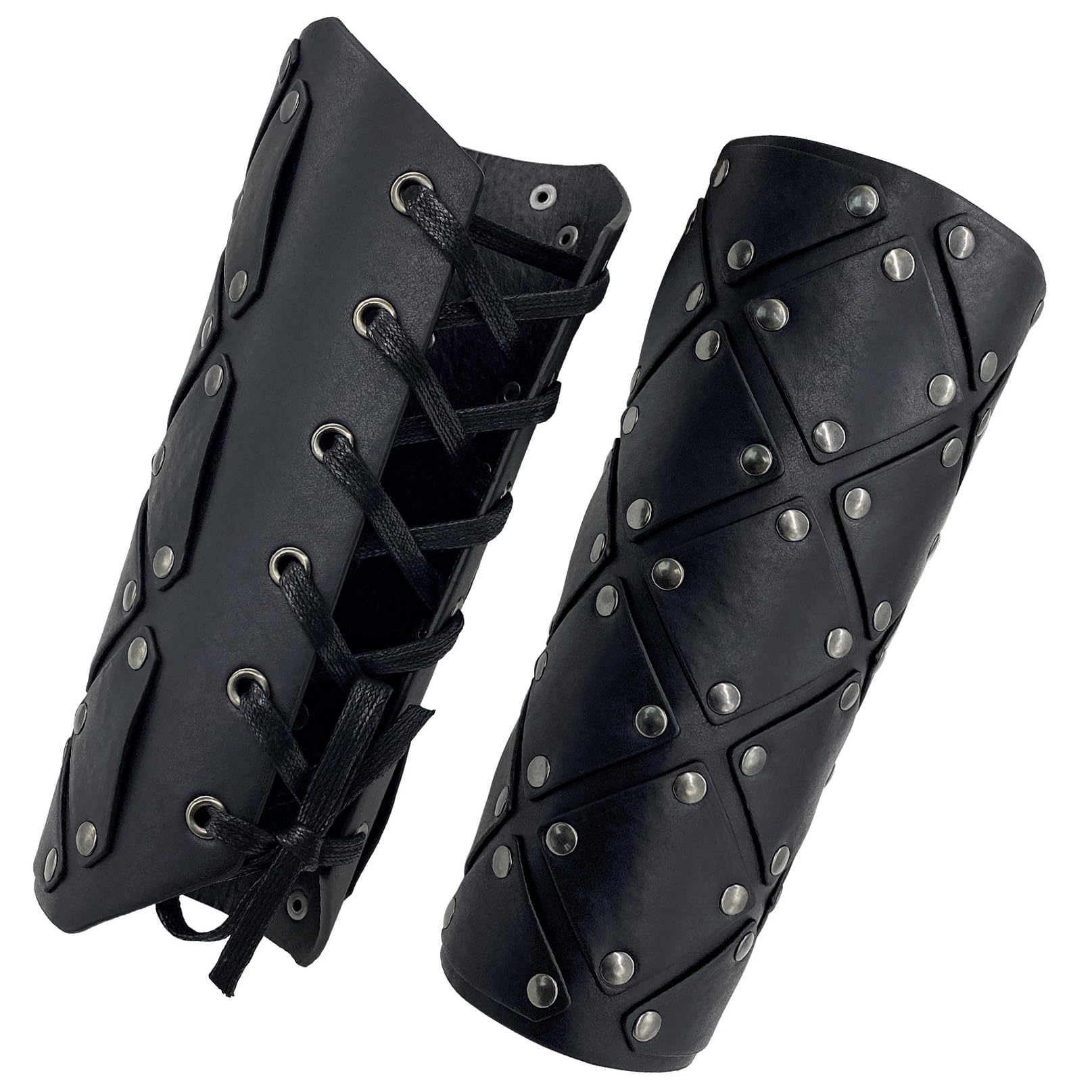 Brassard médiéval Vintage en Faux Cuir,protège-Bras gantelet Viking, Large protège Bras de mercenaire, Armure de Chevalier de la Renaissance pour LARP