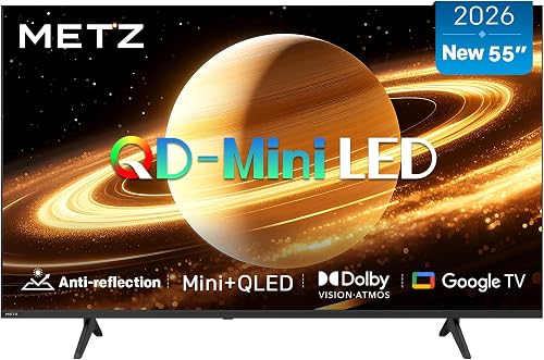 Metz Mini LED Smart TV 55 Pouces (139 cm), QLED, 4K Telev…