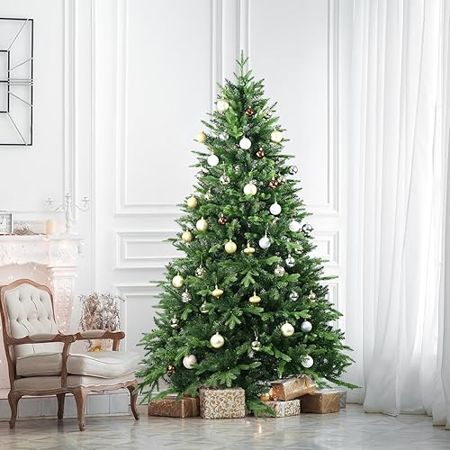 Miniatura 4 de Árbol de Navidad artificial de 4 pies con 668 puntas de ramas mixtas de polietileno y PVC, árboles de Navidad falsos de abeto de alta calidad sin