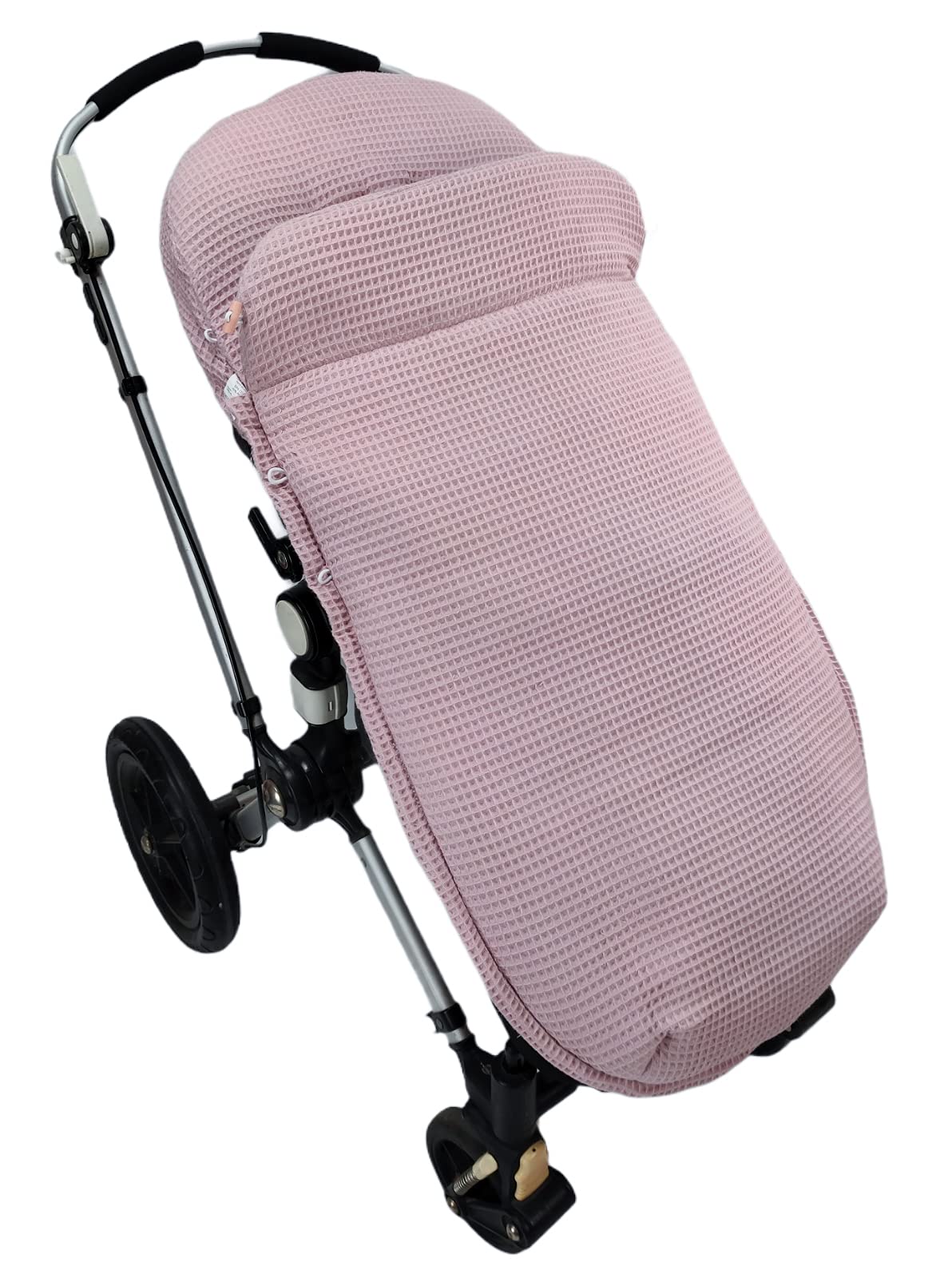 Saco para silla de paseo universal – Vestidura universal para silla de paseo – Waffle – Handmade – Nenel (Rosa Maquillaje)