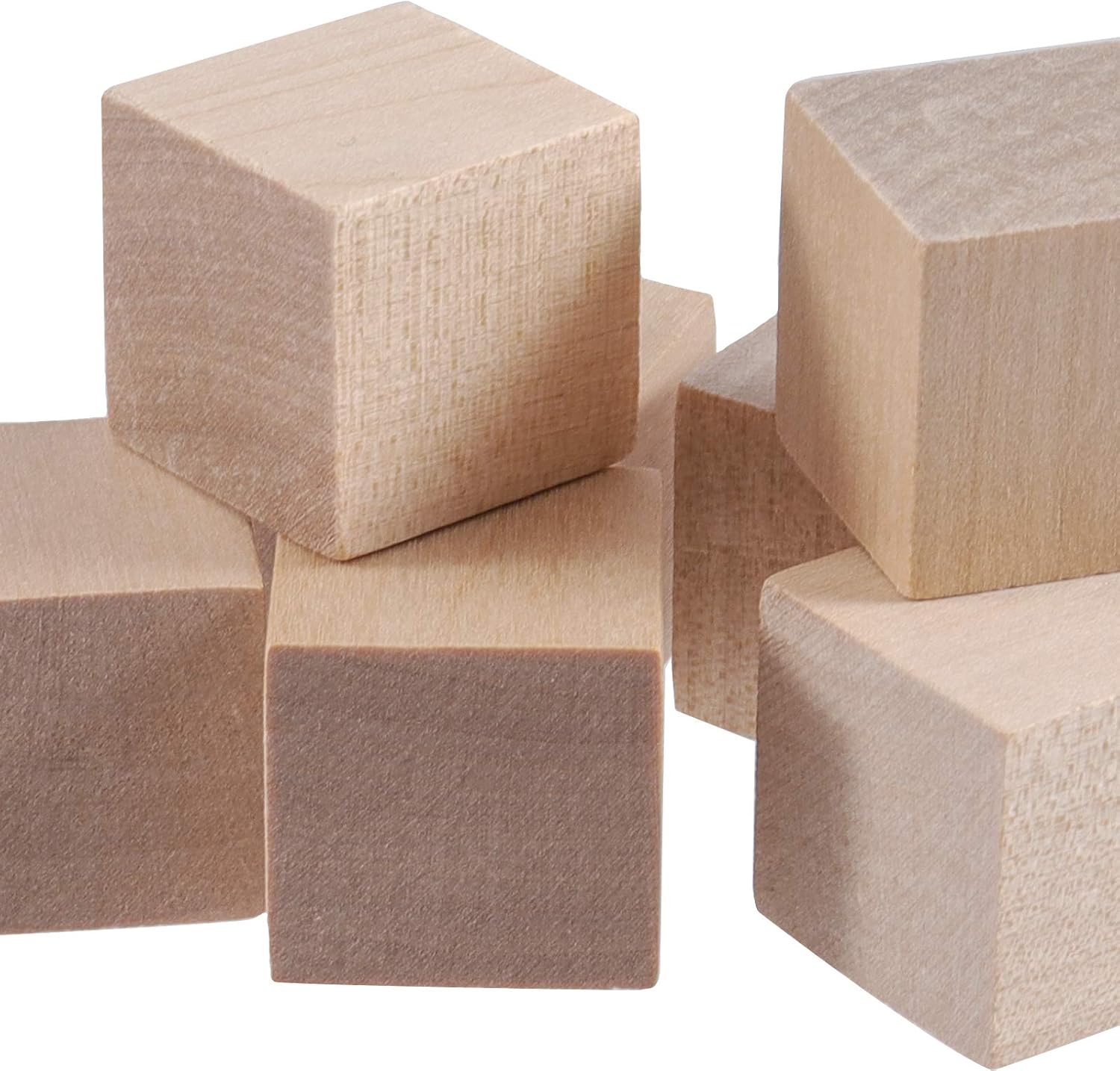 600 PCS 3/4 Inch Natural Wooden Cubes, Mini Square Wooden Cubes Unfinished Wood Blocks for for Painting, Puzzle Making, Decorating, Education, Crafts and DIY Projects